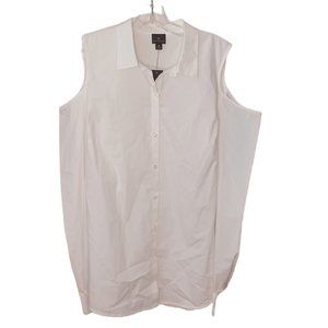 Worthington Long Sleeve Cold-Shoulder White Top Size XL NWT